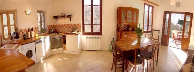 Fully fitted kitchen and dining area