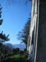 View from the back of the villa